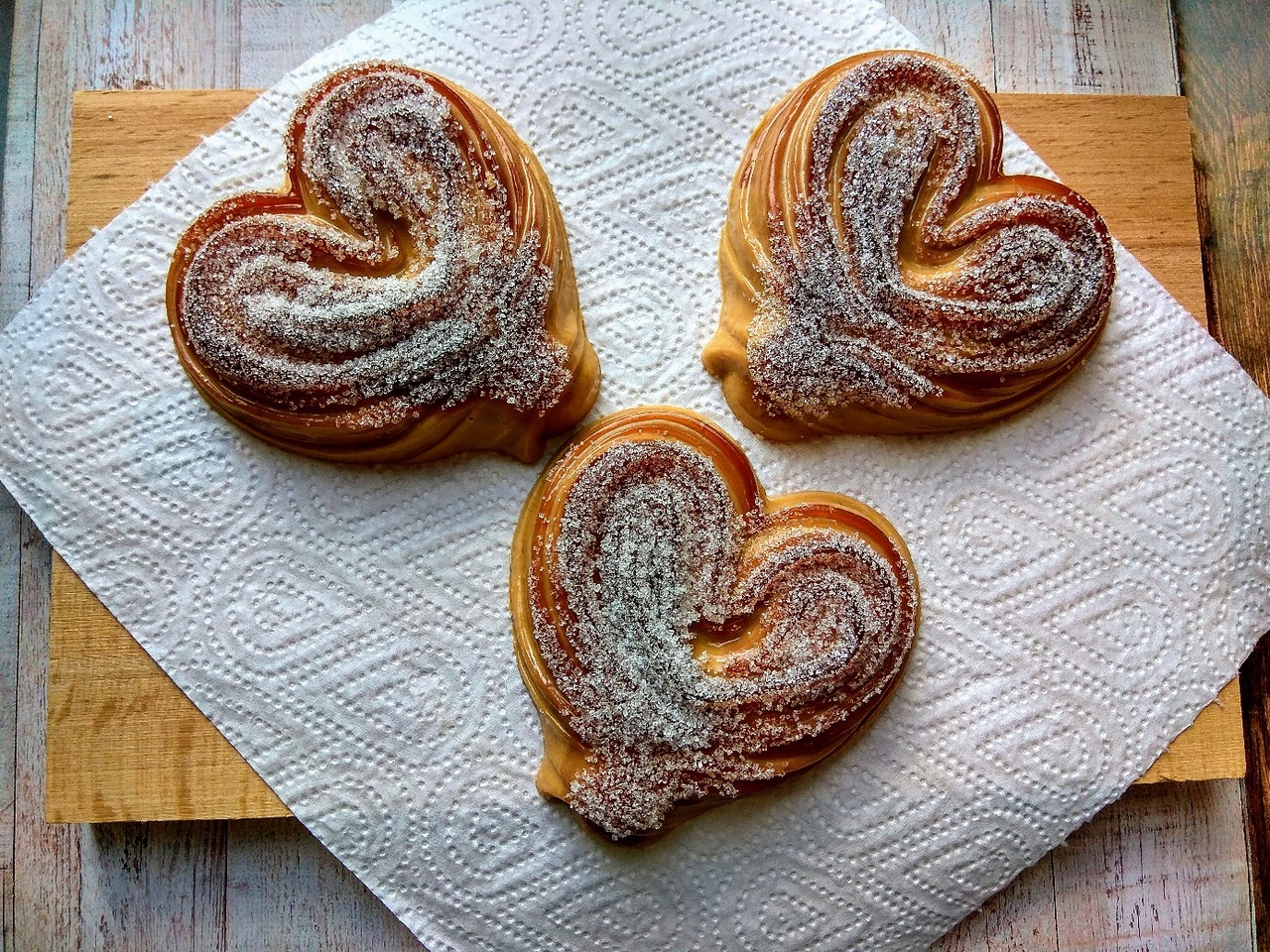 Сахарные булочки сердечки